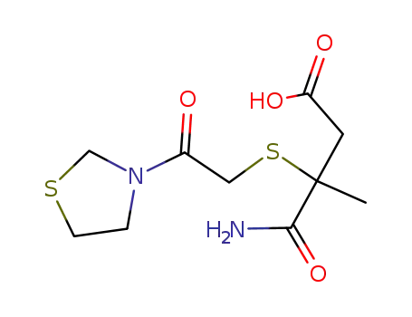 2-[2-[(3-thiazolidyl)carbonylmethylthio]-propionamide]acetic acid