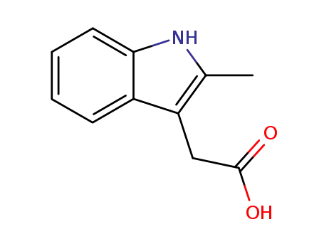 Molecular Structure of 1912-43-2 (2-METHYLINDOLE-3-ACETIC ACID)
