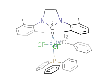 [1,3-bis(2,6-dimethylphenyl)-4,5-dihydroimidazol-2-ylidene]ruthenium(II)Cl2(benzylidene)PPh3