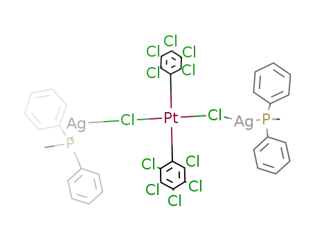 Pt(C6Cl5)2((μ-Cl)Ag(PPh2Me))2