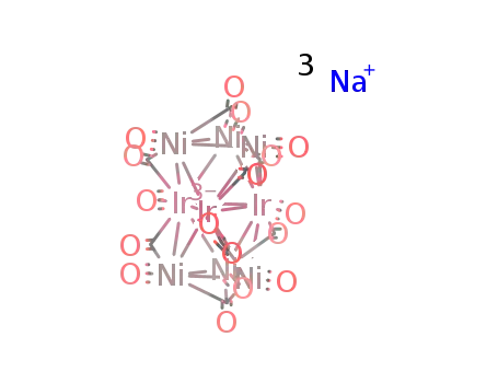 trisodium 1,5;3,4;2,6;5,8;4,9;6,7-hexa-μcarbonyl-1,2,3;7,8,9-di-μ3-carbonyl-1,2,3,4,5,6,7,8,9-nonacarbonyl-cyclo-hexanickeltri-iridate (6 Ni-Ni)(3 Ir-Ir)(12 Ni-Ir)