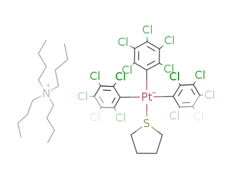 {(C4H9)4N}{Pt(C6Cl5)3(tetrahydrothiophene)}