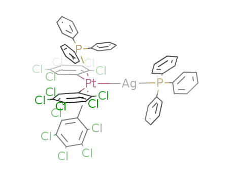 (triphenylphosphine)(C6Cl5)3PtAg(triphenylphosphine)