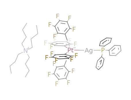 tetrabutylammonium tetrakis(pentafluorophenyl)-1κ4C1-triphenylphosphine-2κP-platinumargentate (Ag-Pt)