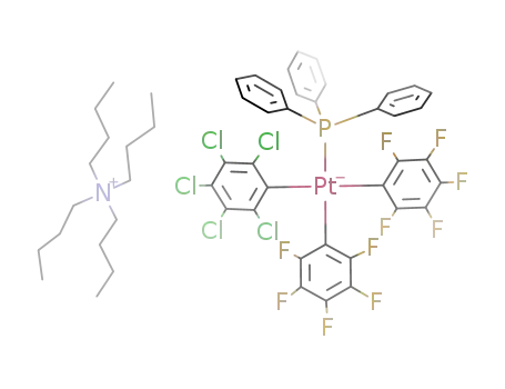 {(C4H9)4N}{cis-Pt(C6F5)2(C6Cl5)(triphenylphosphine)}
