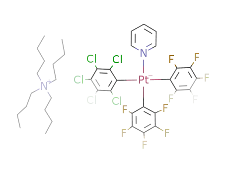 {(C4H9)4N}{cis-Pt(C6F5)2(C6Cl5)(pyridine)}