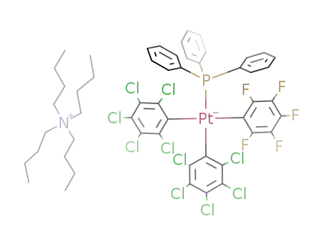 {(C4H9)4N}{cis-Pt(C6F5)(C6Cl5)2(triphenylphosphine)}