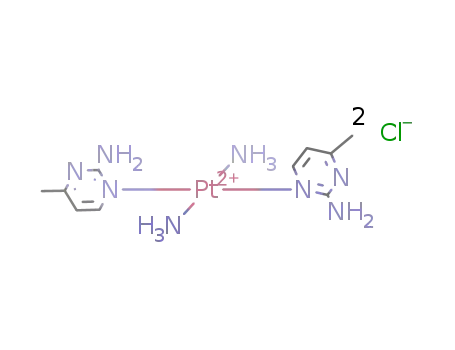 Pt(NH3)2(NH2(C4H2N2)CH3)2(2+)*2Cl(1-) = {Pt(NH3)2(NH2(C4H2N2)CH3)2}Cl2