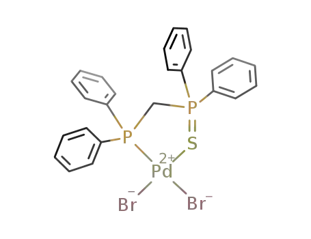 PdBr2((C6H5)2PCH2P(S)(C6H5)2)