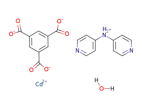 Cd(H2O)(1,3,5-benzenetricarboxylate)(4,4'-dipyridylamine(1+))
