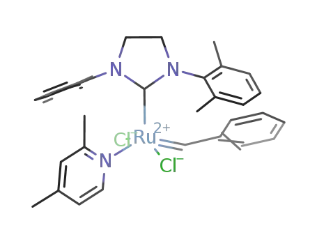 [RuCl2(=CHPh)(1,3-bis(2,6-dimethylphenyl)-4,5-dihydroimidazol-2-ylidene)(2,4-dimethylpyride)]