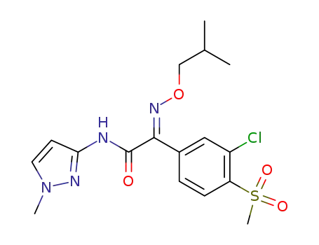 (E)-2-(3-chloro-4-methanesulfonyl-phenyl)-2-isobutoxyimino-N-(1-methyl-1H-pyrazol-3-yl)-acetamide
