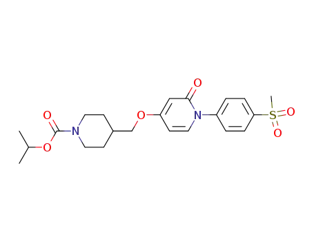 isopropyl 4-((1-(4-(methylsulfonyl)phenyl)-2-oxo-1,2-dihydropyridin-4-yloxy)methyl)piperidine-1-carboxylate