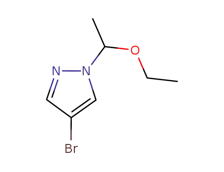 Molecular Structure of 1024120-52-2 (1H-Pyrazole, 4-bromo-1-(1-ethoxyethyl)-)