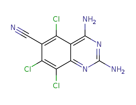 2,4-diamino-5,7,8-trichloroquinazoline-6-carbonitrile