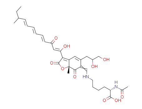 2-acetylamino-6-{[5-(2,3-dihydroxypropyl)-3-(1-hydroxy-10-methyl-3-oxo-dodeca-1,4,6,8-tetraenyl)-7a-methyl-2,7-dioxo-7,7a-dihydro-2H-benzofuran-6-ylidenemethyl]-amino}-hexanoic acid