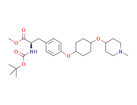 (R)-methyl 2-(tert-butoxycarbonylamino)-3-(4-((1r,4S)-4-(1-methylpiperidin-4-yloxy)cyclohexyloxy)phenyl)propanoate