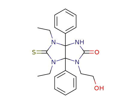 4,6-diethyl-1-(2-hydroxyethyl)-3a,6a-diphenyl-5-thioxooctahydroimidazo[4,5-d]imidazol-2-one