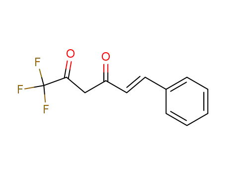 Molecular Structure of 18931-64-1 (1,1,1-TRIFLUORO-6-PHENYLHEX-5-(E)-ENE-2,4-DIONE)