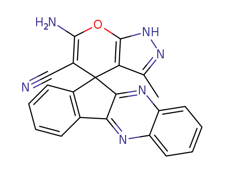 3'-amino-7'-methyl-2-oxo-2H,5H'-spiro[(11H)-indeno(1',2'-b)quinoxalin-11,1'-pyrano[2,3-c]pyrazole]-2'-carbonite