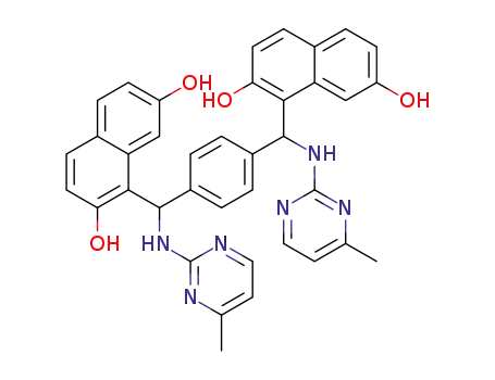 1,4-bis[(4-methylpyrimidinyl-2-ylamino)(2,7-dihydroxynaphthalene-1-yl)methyl]benzene