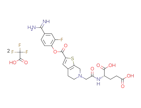 N-({2-[(4-amidino-2-fluorophenoxy)carbonyl]-4,5-dihydrothieno[2,3-c]pyridin-6(7H)-yl}acetyl)-L-glutamic acid bis(trifluoroacetate)