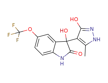 3-hydroxy-3-(3-hydroxy-5-methyl-1H-pyrazol-4-yl)-5-(trifluoromethoxy)indolin-2-one