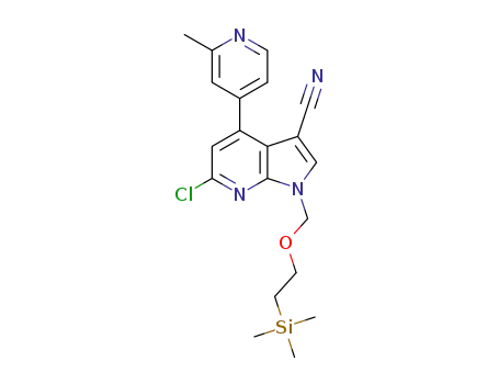 6-chloro-4-(2-methylpyridin-4-yl)-1-{[2-(trimethylsilyl)ethoxy]methyl}-1H-pyrrolo[2,3-b]pyridine-3-carbonitrile