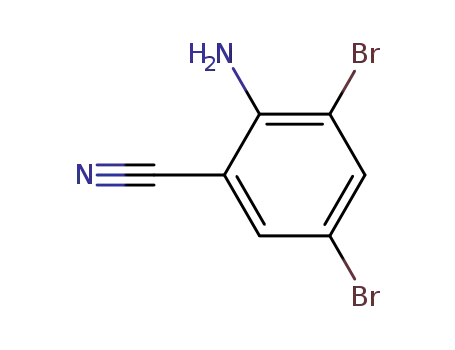 Molecular Structure of 68385-95-5 (2-AMINO-3,5-DIBROMOBENZONITRILE)
