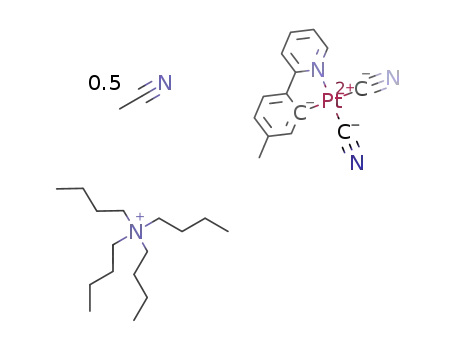 [(n-butyl)4N][platinum(II)(CN)2(2-( p-tolyl)-pyridine(-H))]*0.5(acetonitrile)