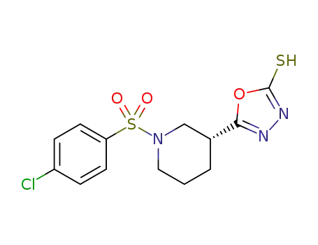 5-[1-(4-chlorophenylsulfonyl)-3-piperidinyl]-1,3,4-oxadiazole-2-thiol