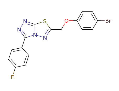 6-((4-bromophenoxy)methyl)-3-(4-fluorophenyl)[1,2,4]triazolo[3,4-b][1,3,4]thiadiazole