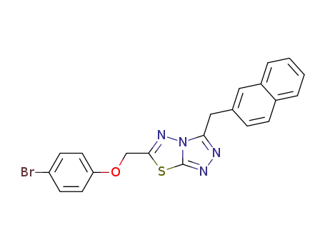 6-((4-bromophenoxy)methyl)-3-(β-naphthylmethyl)[1,2,4]triazolo[3,4-b][1,3,4]thiadiazole