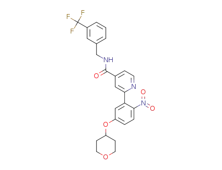 N-(3-(trifluoromethyl)benzyl)-2-(2-nitro-5-(tetrahydro-2H-pyran-4-yloxy)phenyl)isonicotinamide