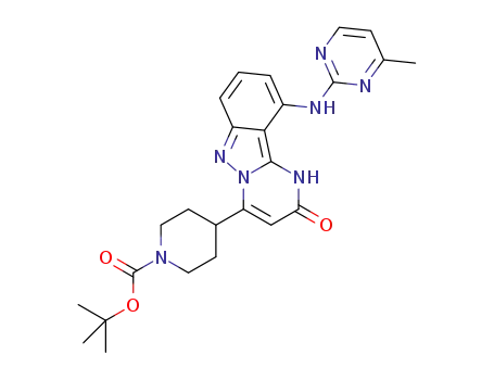 tert-butyl 4-{10-[(4-methylpyrimidin-2-yl)amino]-2-oxo-1,2-dihydropyrimido[1,2-b]indazol-4-yl}piperidine-1-carboxylate