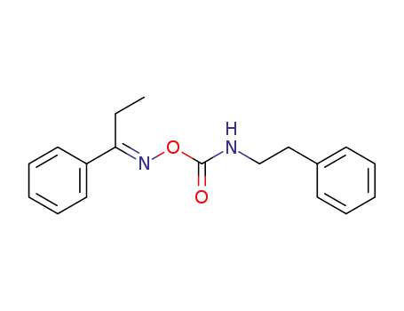 (E)-1-phenylpropan-1-one O-phenethylcarbamoyl oxime