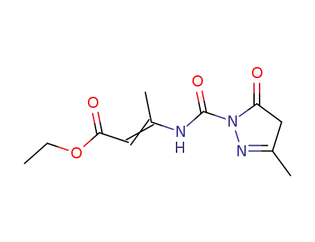 β-[(3-methyl-pyrazolone-(5)-carbonyl-(1))-amino]-crotonic acid ethyl ester
