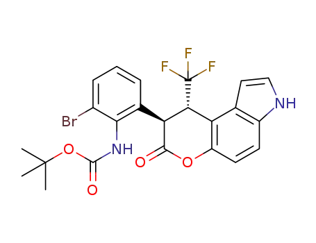 tert-butyl (2-bromo-6-((8R,9S)-7-oxo-9-(trifluoromethyl)-3,7,8,9-tetrahydropyrano[3,2-e]indol-8-yl)phenyl)carbamate