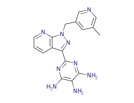 2-[1-(5-methylpyridin-3-yl)methyl-1H-pyrazole[3,4-b]pyridin-3-yl]-4,5,6-pyrimidine triamine