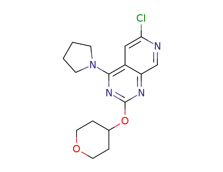 6-chloro-4-(pyrrolidin-1-yl)-2-((tetrahydro-2H-pyran-4-yl)oxy)pyrido[3,4-d]pyrimidine