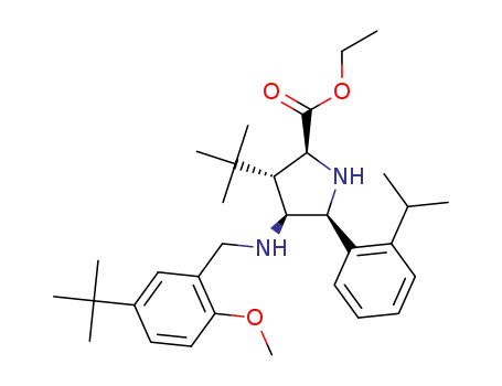 (2S,3S,4S,5S)-3-tert-butyl-4-(5-tert-butyl-2-methoxybenzylamino)-5-(2-isopropylphenyl)pyrrolidine-2-carboxylic acid ethyl ester