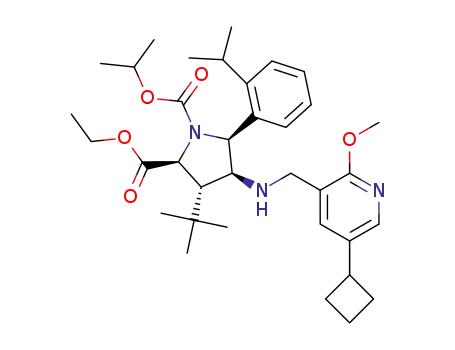 (2S,3S,4S,5S)-2-ethyl 1-isopropyl 3-(tert-butyl)-4-(((5-cyclobutyl-2-methoxypyridin-3-yl)methyl)amino)-5-(2-isopropylphenyl)pyrrolidine-1,2-dicarboxylate