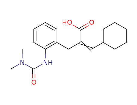 3-cyclohexyl-2-(2-(3,3-dimethylureido)benzyl)acrylic acid