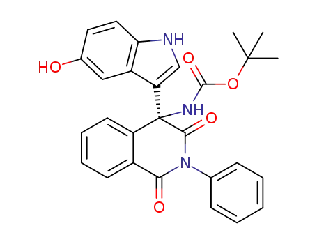 (S)-tert-butyl (4-(5-hydroxy-1H-indol-3-yl)-1,3-dioxo-2-phenyl-1,2,3,4-tetrahydroisoquinolin-4-yl)carbamate