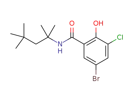 5-bromo-3-chloro-2-hydroxy-N-(2,4,4-trimethylpentan-2-yl)benzamide
