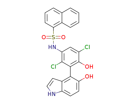 (S)-N-(2,5-dichloro-4-hydroxy-3-(5-hydroxy-1H-indol-4-yl)phenyl)naphthalene-1-sulfonamide