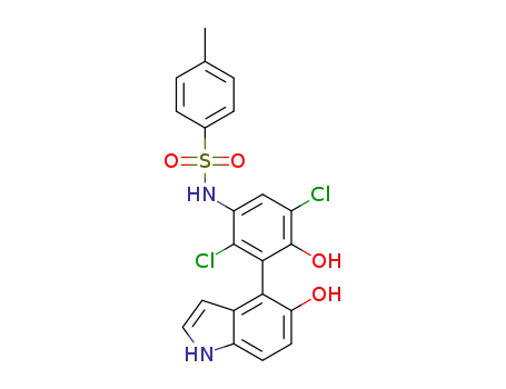 N-(2,5-dichloro-4-hydroxy-3-(5-hydroxy-1H-indol-4-yl)phenyl)-4-methylbenzenesulfonamide