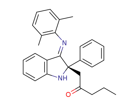 (S,E)-1-(3-((2,6-dimethylphenyl)imino)-2-phenylindolin-2-yl)pentan-2-one