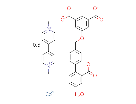 [Co(1,1′-dimethyl-[4,4′-bipyridine]-1,1′-diium)0.5(5-((2′-carboxy-[1,1′-biphenyl]-4-yl)methoxy)isophthalate)]·H2O