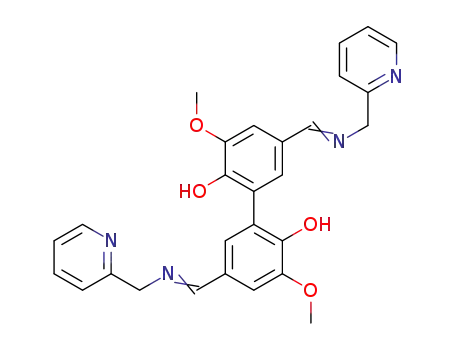 3,3'-dimethoxy-5,5'-bis-((pyridin-2-ylmethylimino)methyl)-[1,1'-biphenyl]-2,2'-diol